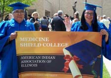Zeke Peynetsa and Sarah Jimenez are graduates of Eastern Illinois University and the Medicine Shield College Program