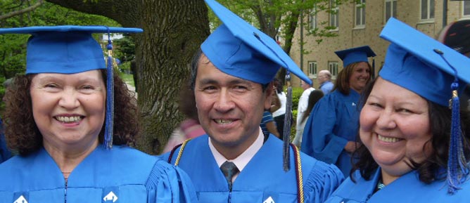 American Indian students are encouraged toward academic success and college graduation with culturally sensitive staff and supportive structures
